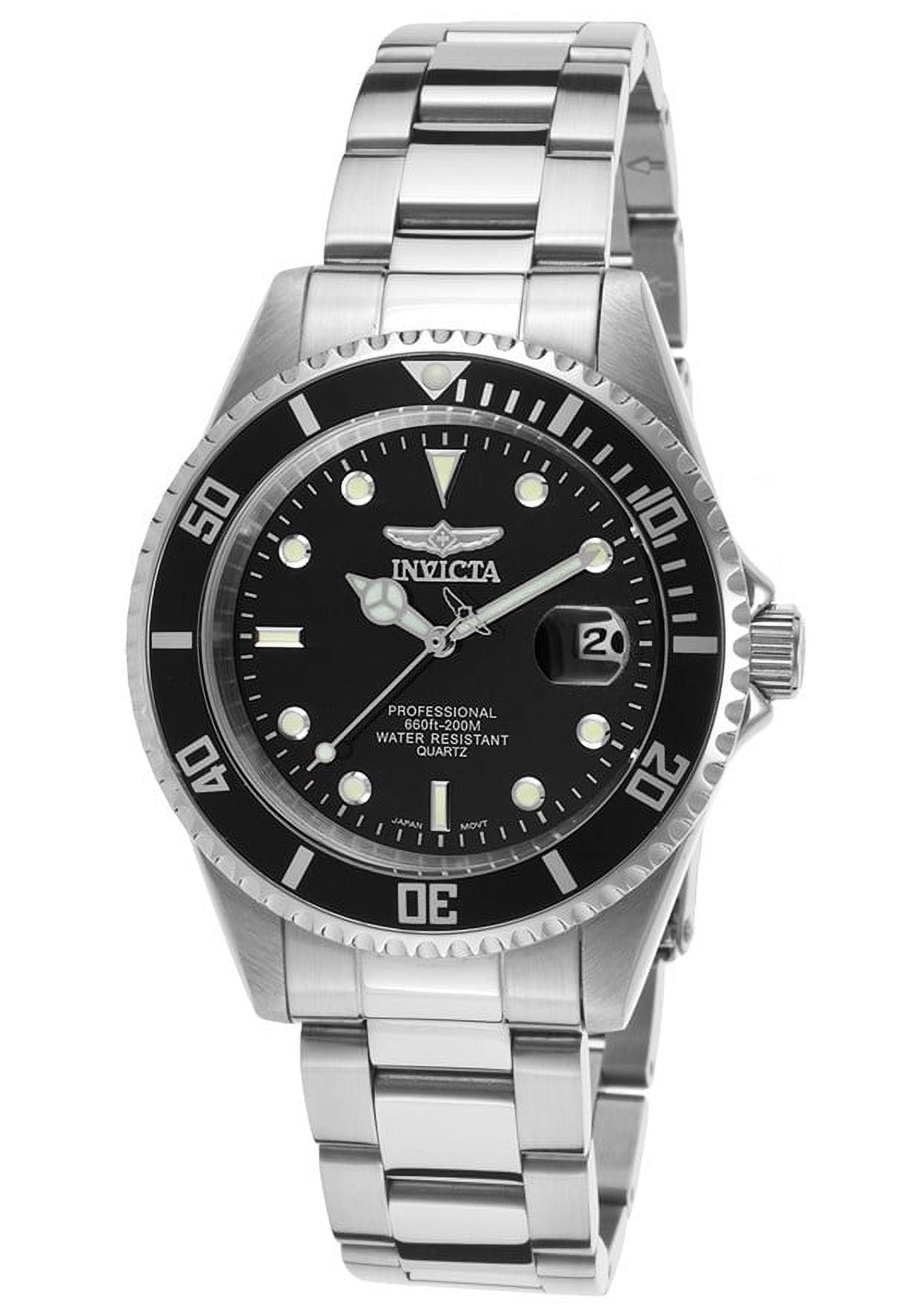 Invicta Men s Pro Diver 22020 Silver Stainless Steel Quartz Watch Walmart