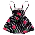 thumbnail image 1 of Vestido Estampado perfke Vestido de niña floral Flores 2T Negro, 1 of 9