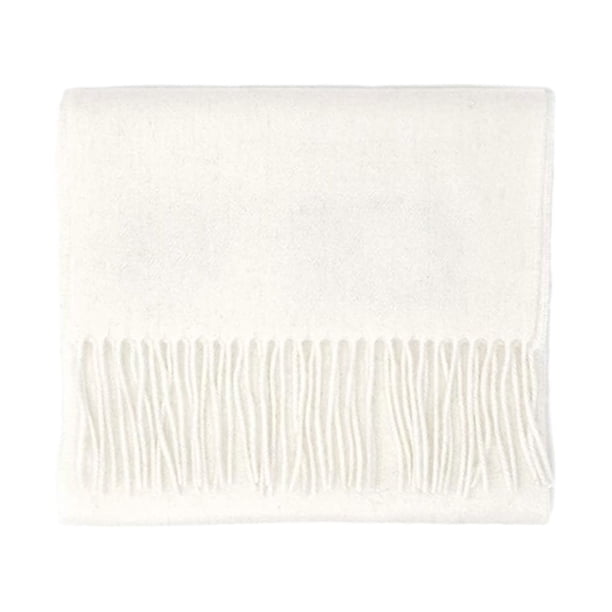 Jumpingount Bufanda De Lana De Cordero Suave Y Cómoda Bufanda Femenina De Invierno Bufandas De Color Liso Bufanda De Invierno Accesorios de disfraces Beige