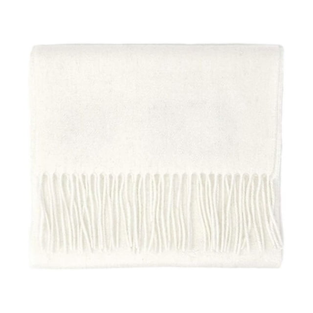Sonducket Bufanda de lana moderna y versátil hecha con 100 bufandas femeninas de invierno de lana de cordero bufandas de Color liso Accesorios de disfraces Beige