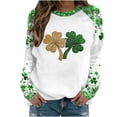 thumbnail image 2 of Mifsaly Women St Patricks Sweatshirt Shamrock Graphic Loose Tunic Shirt Crewneck Long Sleeve Blouse Funny Festival Casual Pullover Tops Travel Going Out Party Spring T-Shirts Outfits XL, 2 of 5