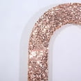thumbnail image 2 of Efavormart 8ft Rose Gold Big Payette Sequin Open Arch Backdrop Cover, Double-Sided U-Shaped Fitted Wedding Arch Slipcover, 2 of 11