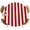 Dark Red, variant on Cream Striped Fitted Tablecloth with Elastic Edged, Round Table Cloth for Dining Table, Modern Farmhouse Cream White Stripes Waterproof Oil Proof Table Cover for Indoor Outdoor 36"-44"