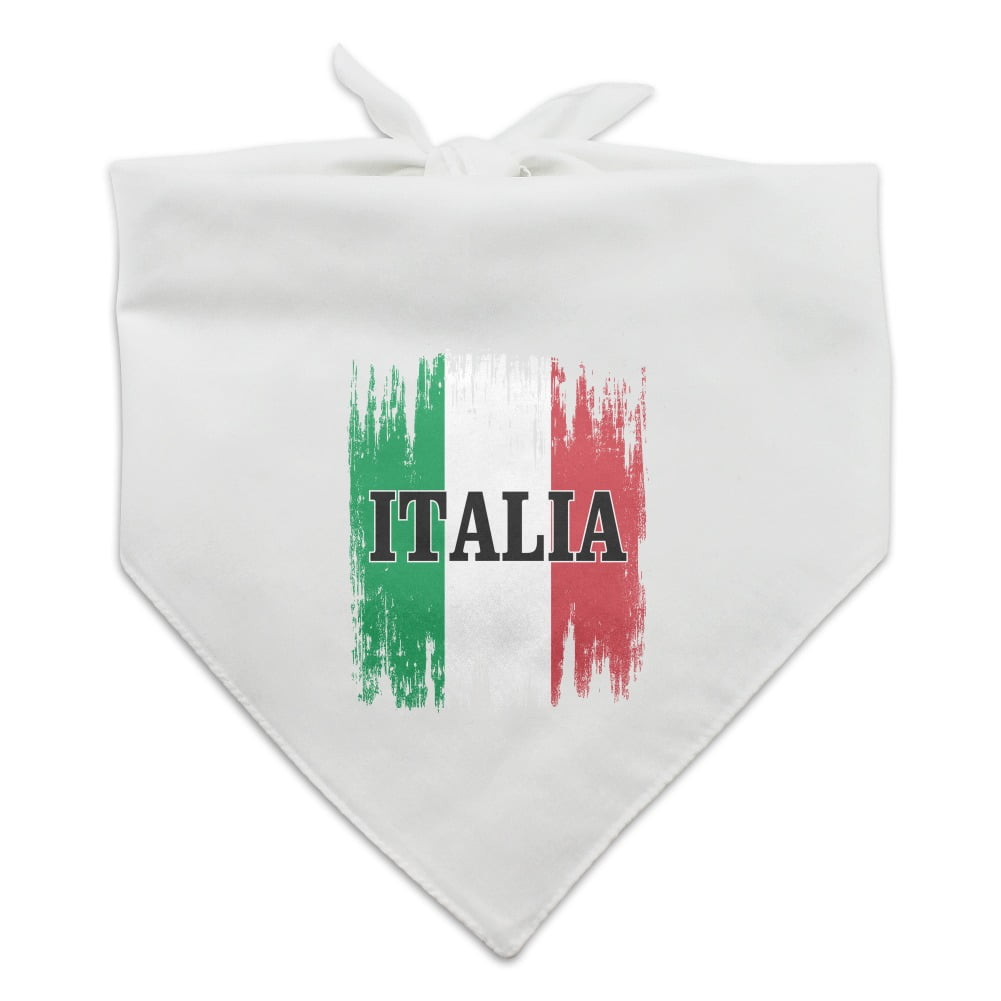 Italia Italy Italian Flag Dog Pet Bandana White