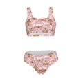 thumbnail image 5 of Kdxio Gingerbread Houses Pink Wonderland for Womens High Waisted Bikini Top Sports Style Two Piece Bathing Suits, 5 of 5