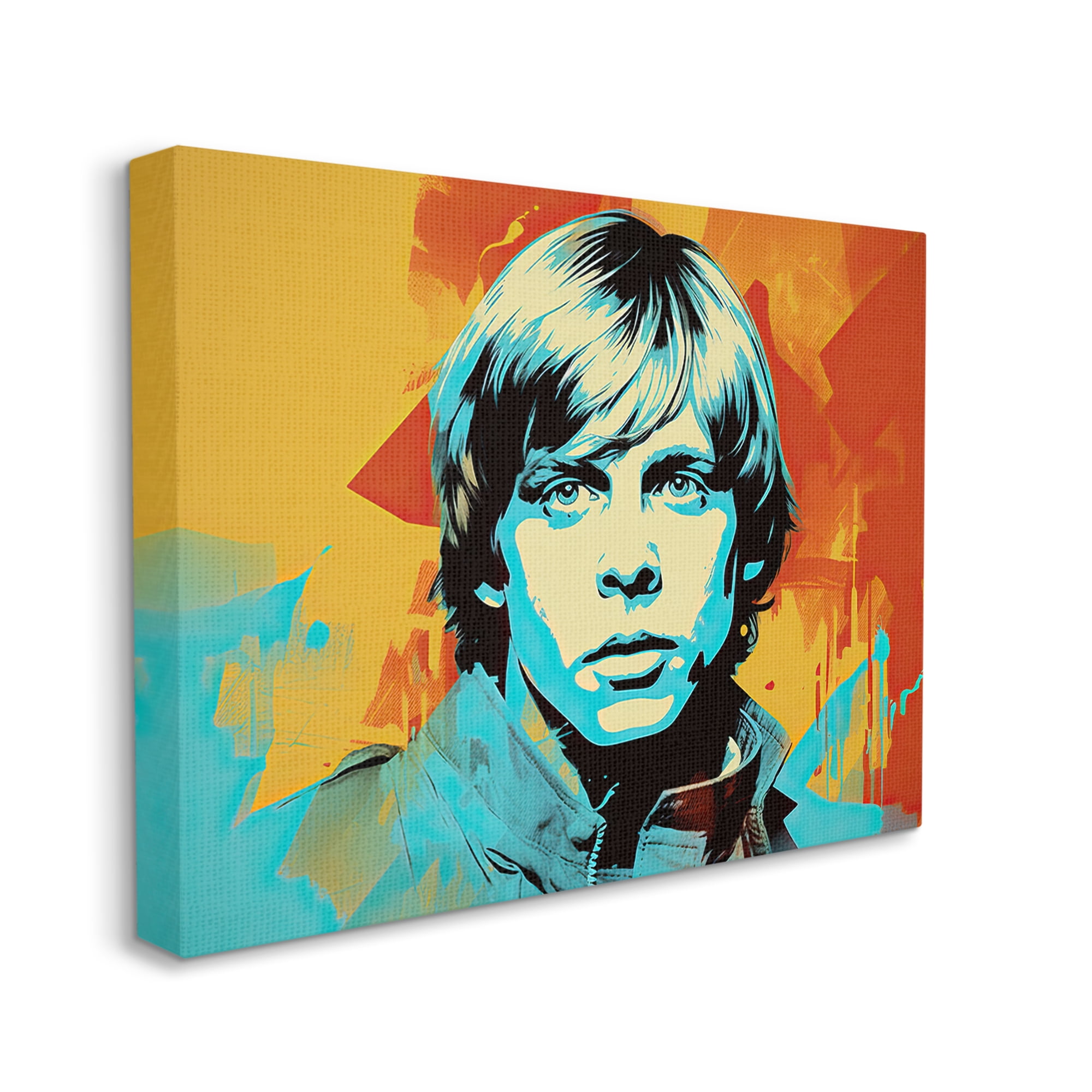 Stupell Industries Pop Style Luke Portrait Fairy Tales & Fantasy Painting Gallery Wrapped Canvas Art Print Wall Art, 48 x 36