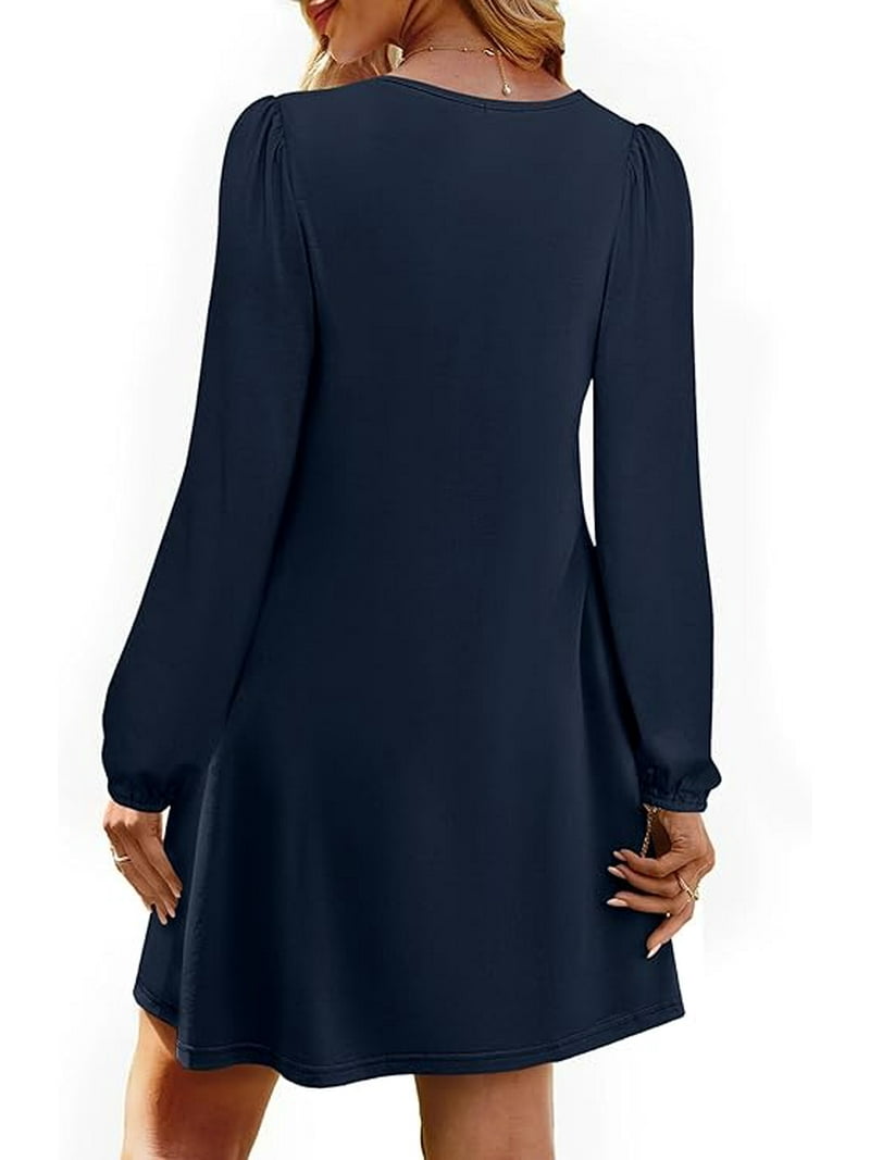 PRETTYGARDEN Fall Dresses for Women Long Sleeve Mini Short Flowy A Line  Casual Holiday Party Tunic Dress Fashion Clothes - Walmart.com