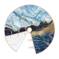 thumbnail image 3 of Bingfone Christmas Tree Skirt Mat Christmas Decoration Interior 48"-Blue Marble, 3 of 8