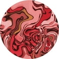 thumbnail image 1 of Ahgly Company Indoor Round Patterned Cranberry Red Area Rugs, 6' Round, 1 of 1