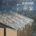 thumbnail image 3 of Tzou Metal Outdoor Storage Shed w/Lockable Doors – Waterproof Galvanized Steel Garden Shed for Tools, Bikes, Equipment | Sloped Roof, Ventilation, Easy Assembly (6'x4', Brown), 3 of 7