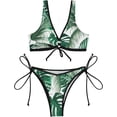 thumbnail image 2 of Dreamtimes Nautical Anchor Black Two Piece Swimsuits Bathing Suit Triangle Bikini Set, X-Small, 2 of 7
