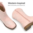 thumbnail image 4 of DREAM PAIRS Girls' Cowboy Boots, Mid Calf Western Cowgirl Boots with Floral Embroidery for Toddler, Little & Big Kids, 4 of 6