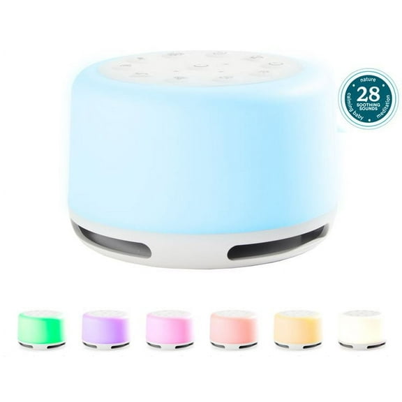 HoMedics Portable Sleeping Sound Machine, Battery Powered, Multi-color Mood Light