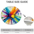 thumbnail image 6 of Colorful Double Burst Paint Pattern Round Fitted Tablecloth with Elastic Edge,Dining Table Cover Waterproof,Outdoor Round Tablecloth for Camping,Dining,Indoor and Outdoor, 6 of 7