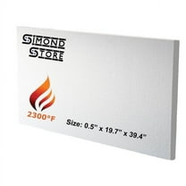 Simond Store Ceramic Fiber Insulation Board, 2300f, 1 Inch X 19.7 Inch X 39.4 Inch, Ceramic Thermal Insulation Board for Wood Stoves Fireplaces Furnaces Forges Kiln Pizza Oven