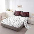 thumbnail image 6 of Feelyou 3D Video Gamepad Bedding Comforter Set 7pcs for Kids, Modern Gaming Gamer Player Queen Bedding Sets, Red Neon Honeycomb Reversible Queen Sheet Sets, Breathable Home Decor, 6 of 9