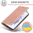 thumbnail image 2 of Case for Samsung Galaxy S22 5G, Vintage Classic Matte Leather Wallet Case Flip Notebook Style Cover with Magnetic Closure Kickstand Card Slots - Rose Gold, 2 of 16