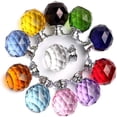 thumbnail image 1 of 10 Uds. Perillas de gabinete de cristal de zafiro de 30mm de diamante redondo, perillas de puerta de armario, tiradores de cajón de cristal, tocador de vidrio, 1 of 5