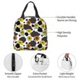 thumbnail image 4 of Easygdp Black Cow Sunflowers Bolsa Térmica Premium - Tela Oxford Impermeable, Gran Capacidad, Bolsillo Frontal, Unisex para Trabajo, Escuela, Actividades al Aire Libre y Picnics, 4 of 8