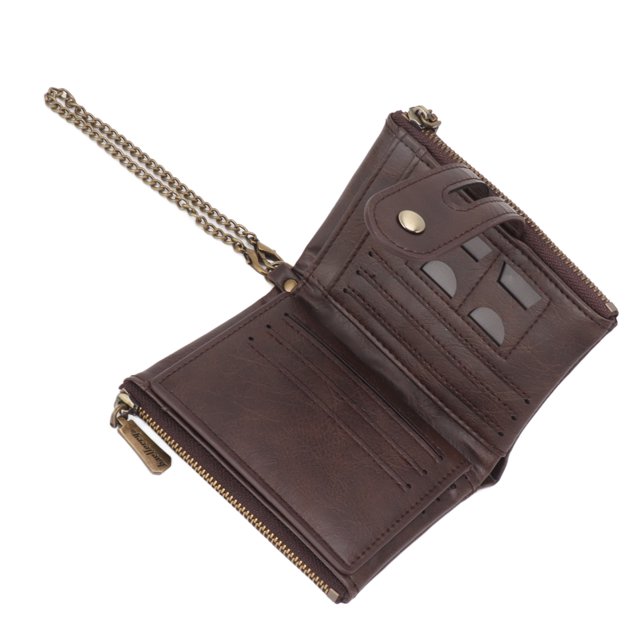 Men Wallet Purse, Retro Design PU Leather Card Holder Mini Wallets for Men Business Credit Card ID Badge Holders