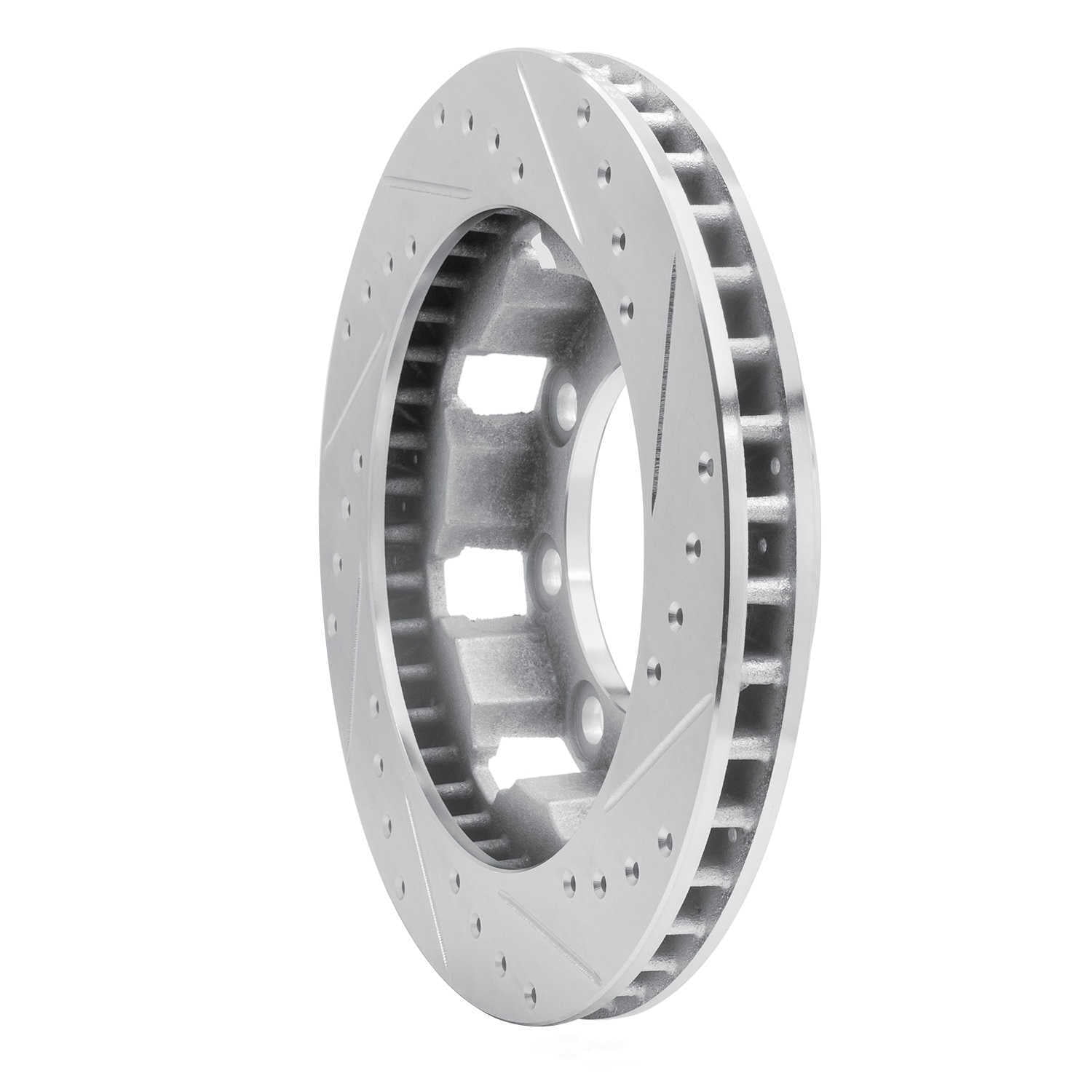 Dynamic Friction Company 631-40048L DFC Brake Rotor - Drilled And Slotted - Silver