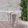 thumbnail image 2 of Meridian Furniture Monza Brown Indoor/Outdoor Concrete Marble Finish End Table, 2 of 9