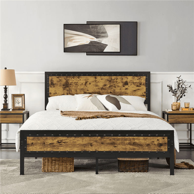 Industrial cheap wood headboard