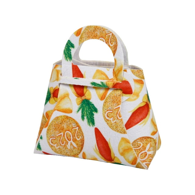 Bolsas de regalo de Pascua para niños, bolsas de regalo de fieltro, artículos de recuerdo para fiestas de Pascua Naranja