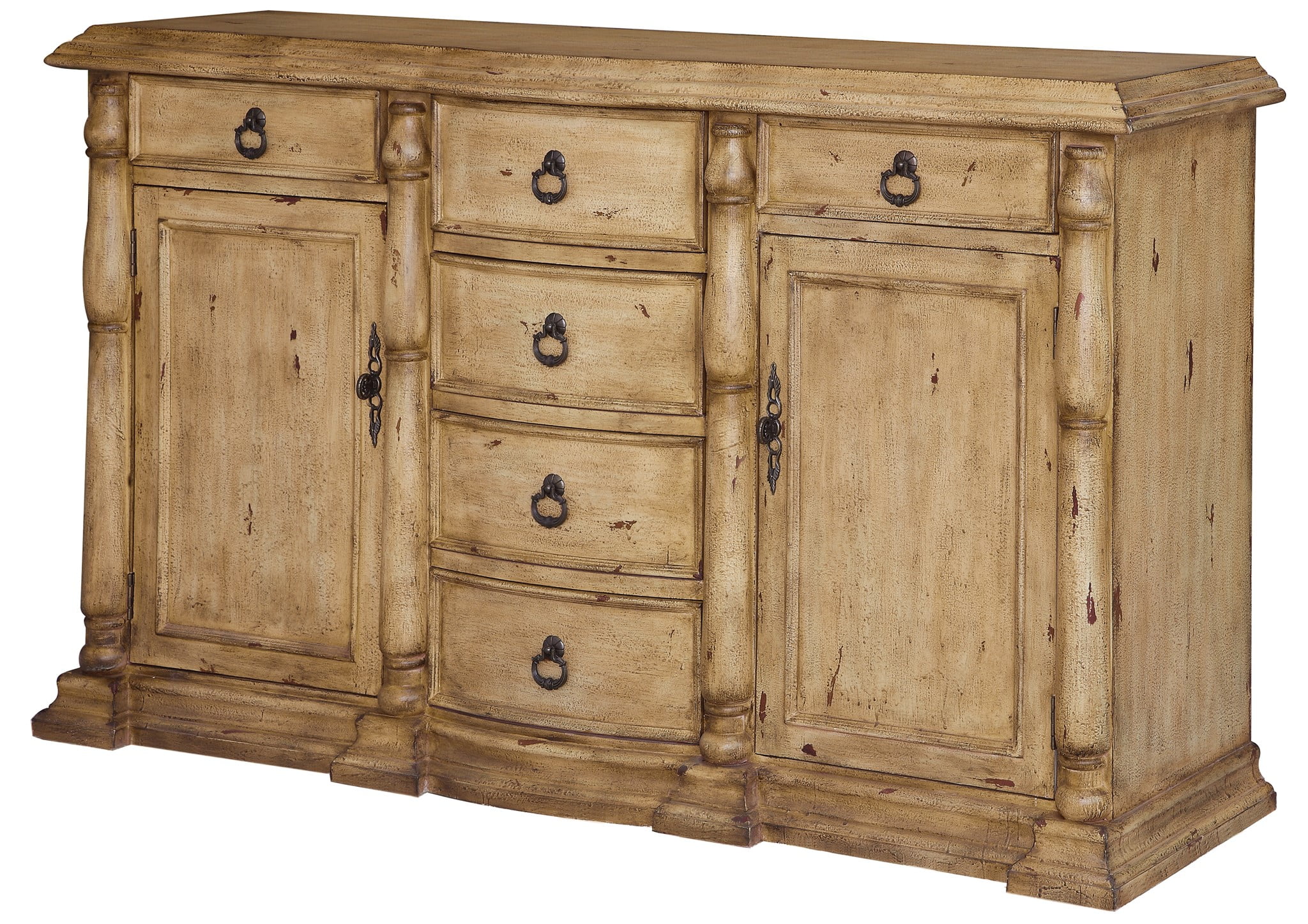Aberdeen 6 Drawer 2 Door Textured Sideboard