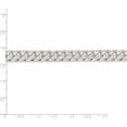 thumbnail image 4 of Sterling Silver 8.5mm Domed With Side D/C Curb Chain (26 X 8.5) Made In Italy qrc240-26, 4 of 5