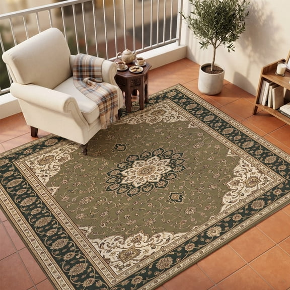 Area Rugs 5'x7', Brown Boho Carpet Runner Indoor Outdoor Rugs Home Decor Aesthetic, Vintage Ethnic Tribe Abstract Art Non Slip Mats Washable Accent Rug for Living Room Bedroom