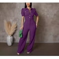 thumbnail image 3 of Jumpsuit YSINTL pantalones anchos de cintura alta para mujer, 3 of 5