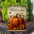 thumbnail image 3 of America Forever Autumn Harvest Welcome Garden Flag, 12.5 x 18 inch Double Sided, Fall Pumpkin Sunflower Flag, Bird Berry Leaf Banner, Seasonal Outdoor Decor, Thanksgiving Yard Flag, 3 of 5