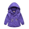 thumbnail image 2 of Esaierr Toddler Baby Hooded Rain Jackets Kids Boys Girls Windbreaker Rain Jacket Waterproof Rain Jackets Casual Solid Long Sleeve Outwear for 2-10Y, 2 of 5