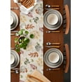 thumbnail image 2 of Ldtrchee Orange Green Yellow Botanical Table Runner 48 Inches, Fall Maple Leaf Rustic Bed Runner Dresser Scarves Tabletop for Indoor Outdoor Parties/Ceremony/Banquet, 13" x 48", 2 of 8