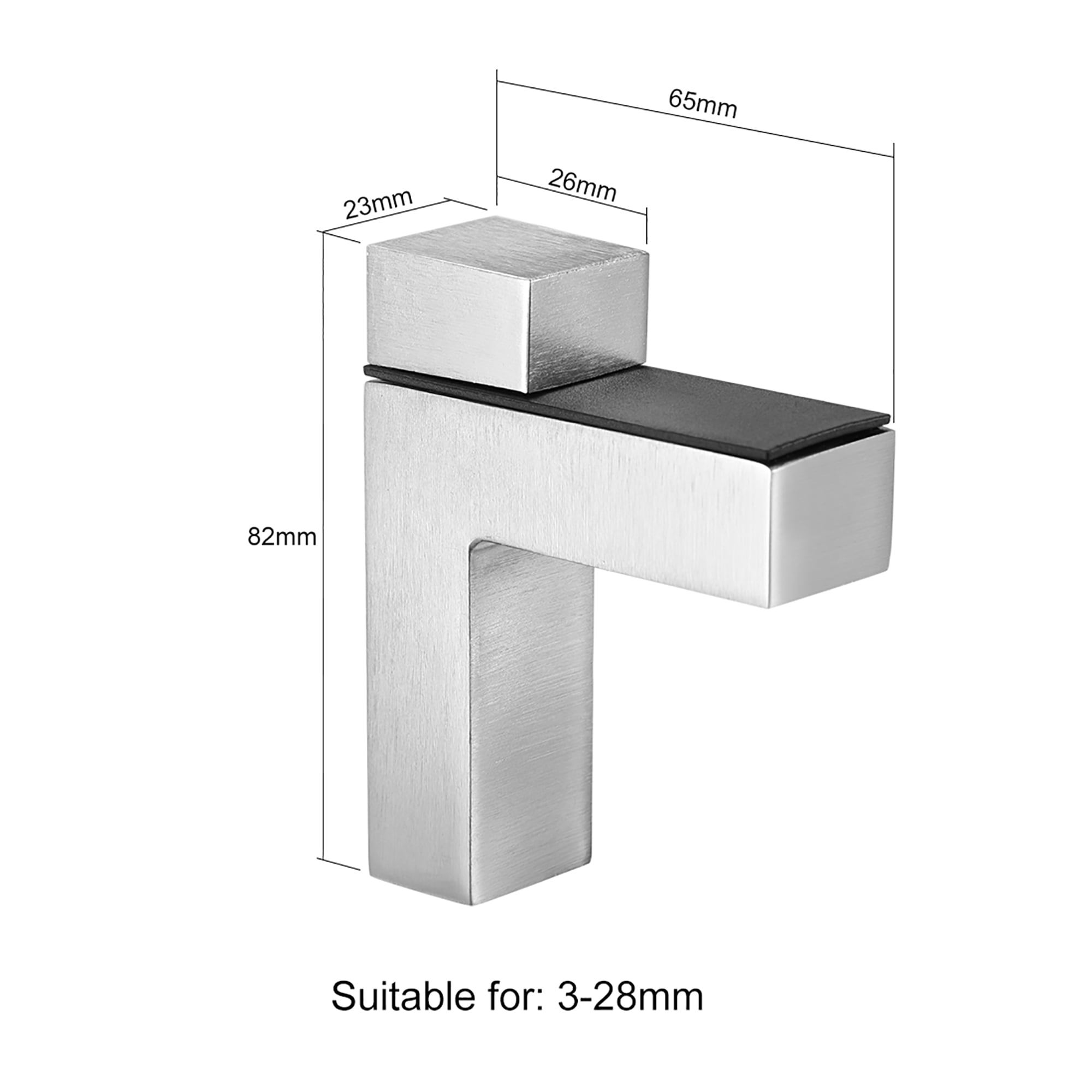 Uxcell Glass Shelf Bracket Glass Shelf Clamp Brushed Nickel 4 Pack