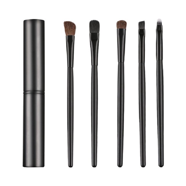 5Pcs Professional Makeup Eye Eyeshadow Brush Brushes Cosmetic Set+Round Tube