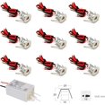 thumbnail image 1 of Faros LED Empotrados JM 12V 1W 9 Uds para Cocina Escaleras Iluminación DIY IP65, 1 of 5
