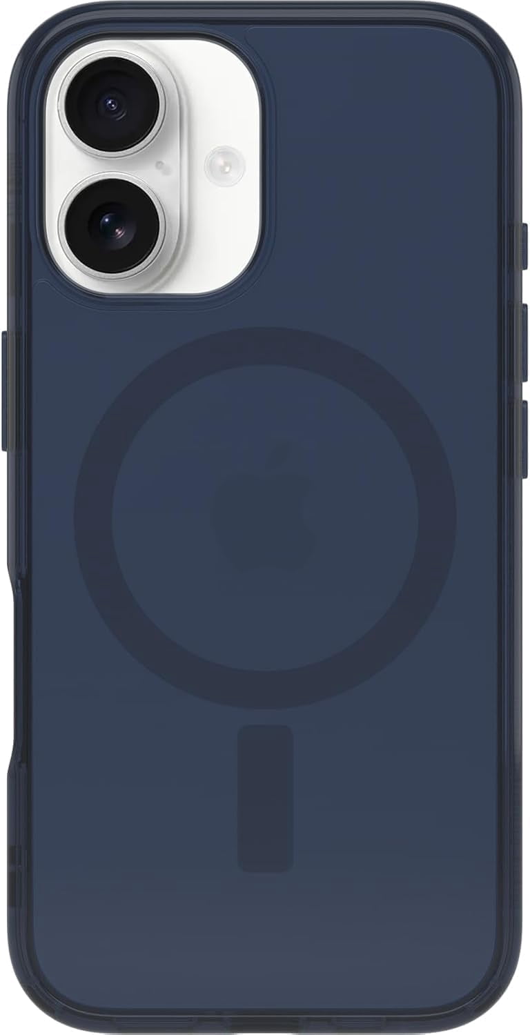 OtterBox iPhone 16 (Only) - Symmetry Series Clear+ Case - Baby Blue Jeans (Blue) - Snaps to MagSafe - Ultra-Sleek - Raised Edges Protect Camera & Screen - Non-Retail Packaging