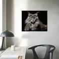 thumbnail image 3 of COMIO  Canvas Prints Wall Art Maine Coone Cat Pictures Posters Animal Photography Printing, Living Room Office Bedroom Decor With Framed, 3 of 4