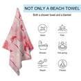 thumbnail image 3 of Flamingo Microfiber Beach Towel Lightweight 63''x32'' Oversized Extra Large Towels Quick Dry for Travel Pool Yoga Gym Sports Accessories Vacation Essential, 3 of 7