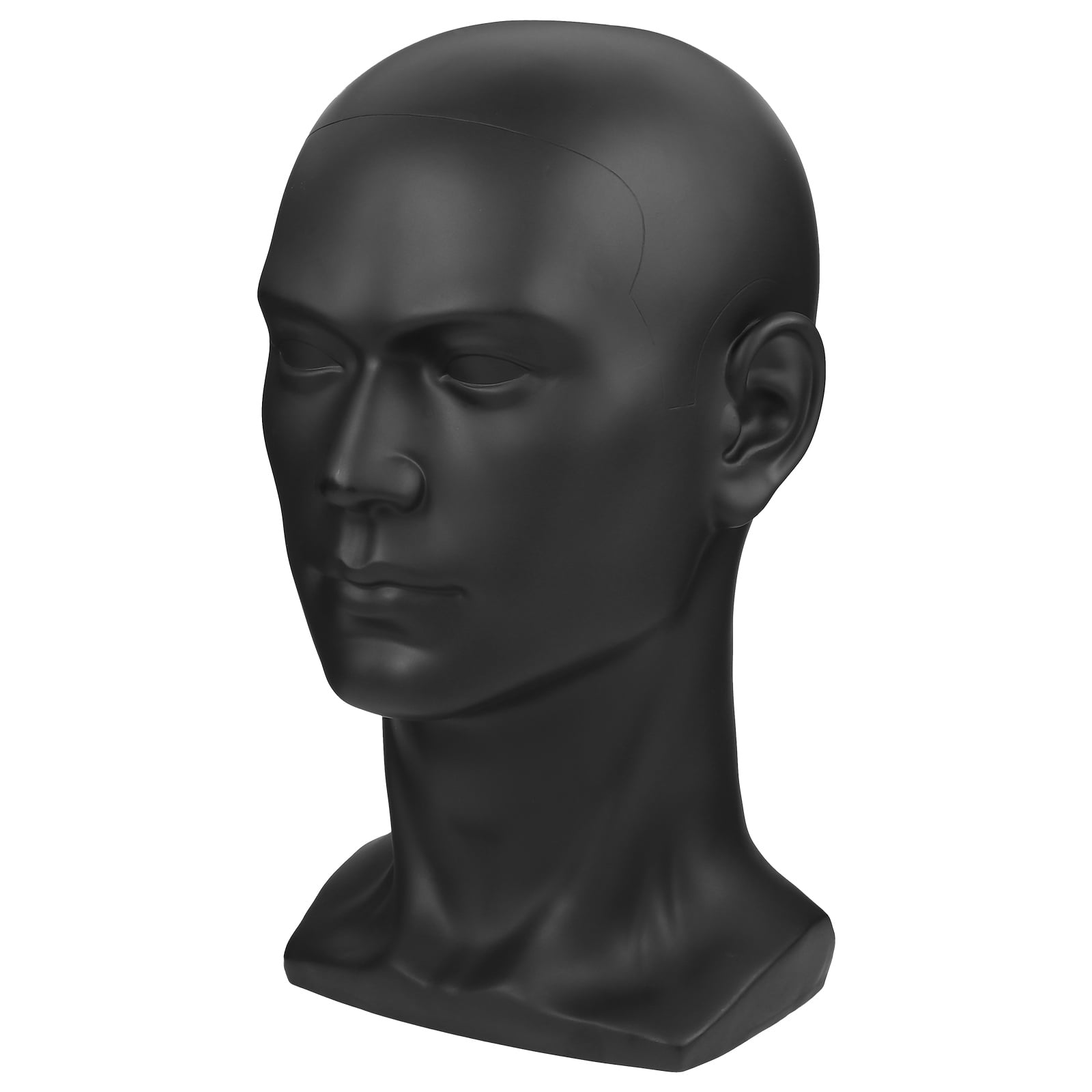 Hytrove Mannequin Head Model Black Pvc Headband Stand For Hairdressers 1Pcs 12x6.7in