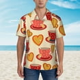 thumbnail image 4 of Kll Men'S Hawaiian Shirt Short Sleeve Button Down Beach Shirts-Cups Of Tea, 4 of 8