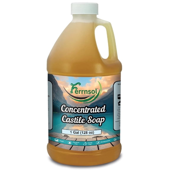 Ferrnsol Concentrated Castile Soap Gel, Unscented Refill, 1 Gallon