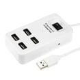 thumbnail image 1 of Graflsoa Compact 4-Port USB 2.0 Hub with High-Speed Data Transfer, Plug-and-Play, Lightweight Design in White or Black, 1 of 4