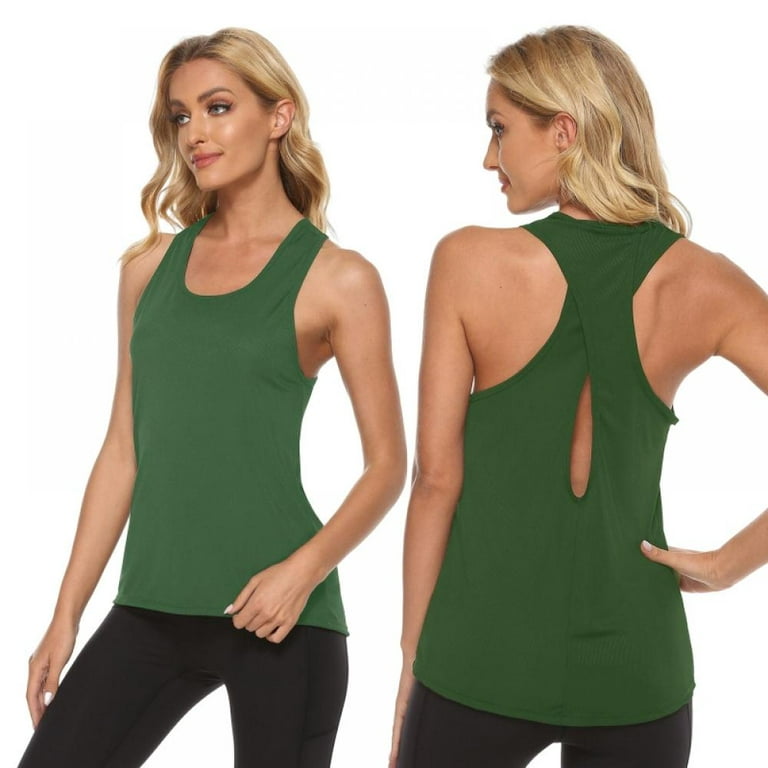 Xmarks Women's Top Sexy Yoga Cross-I-Shirt Women's Yoga Sport Running Tank  Top Yoga Shirt S-XL