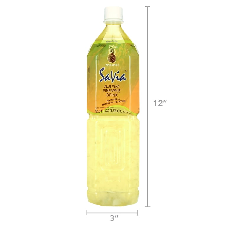 Savia Aloe Vera Juice, Pineapple, 50.7 Fl Oz
