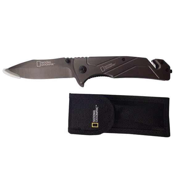 Cuchillo Campismo Acero Plegable Caza Pesca Viaje Natgeo National Geographic ONG1002