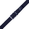 thumbnail image 5 of Falari Men Stretch Belt Canvas Elastic Fabric Woven Braided Belt Style 1005 Navy X-large, 5 of 5