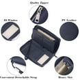 thumbnail image 6 of MINKUROW Womens Wallet RFID Blocking Leather Zip Around Wallet Large Capacity Long Purse Credit Card Clutch Wristlet Navy Blue, 6 of 7